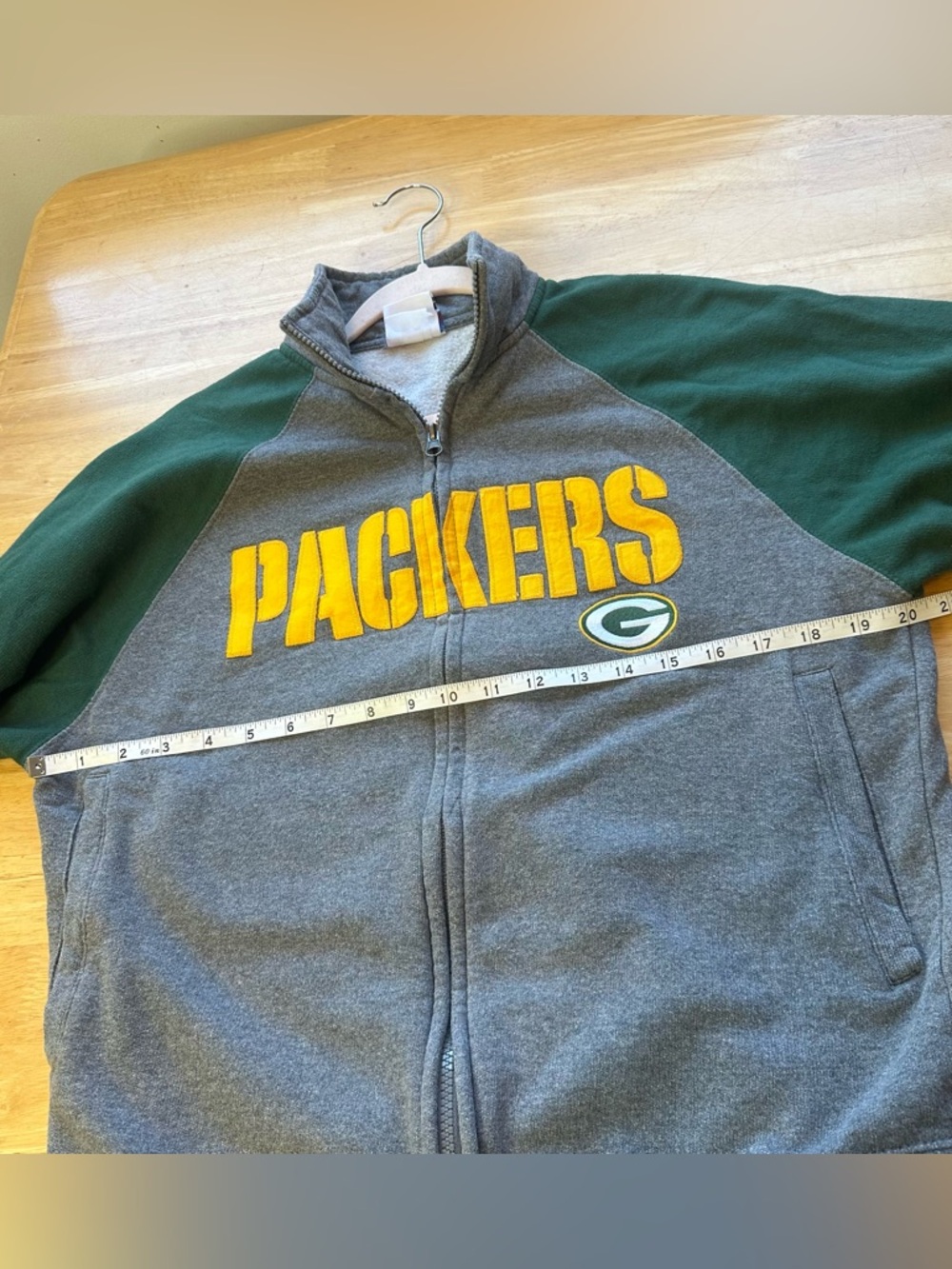 Green Bay Packers Men’s Zip Up Gray Green Jacket Size M Medium NFL Team Apparel - Picture 4 of 6
